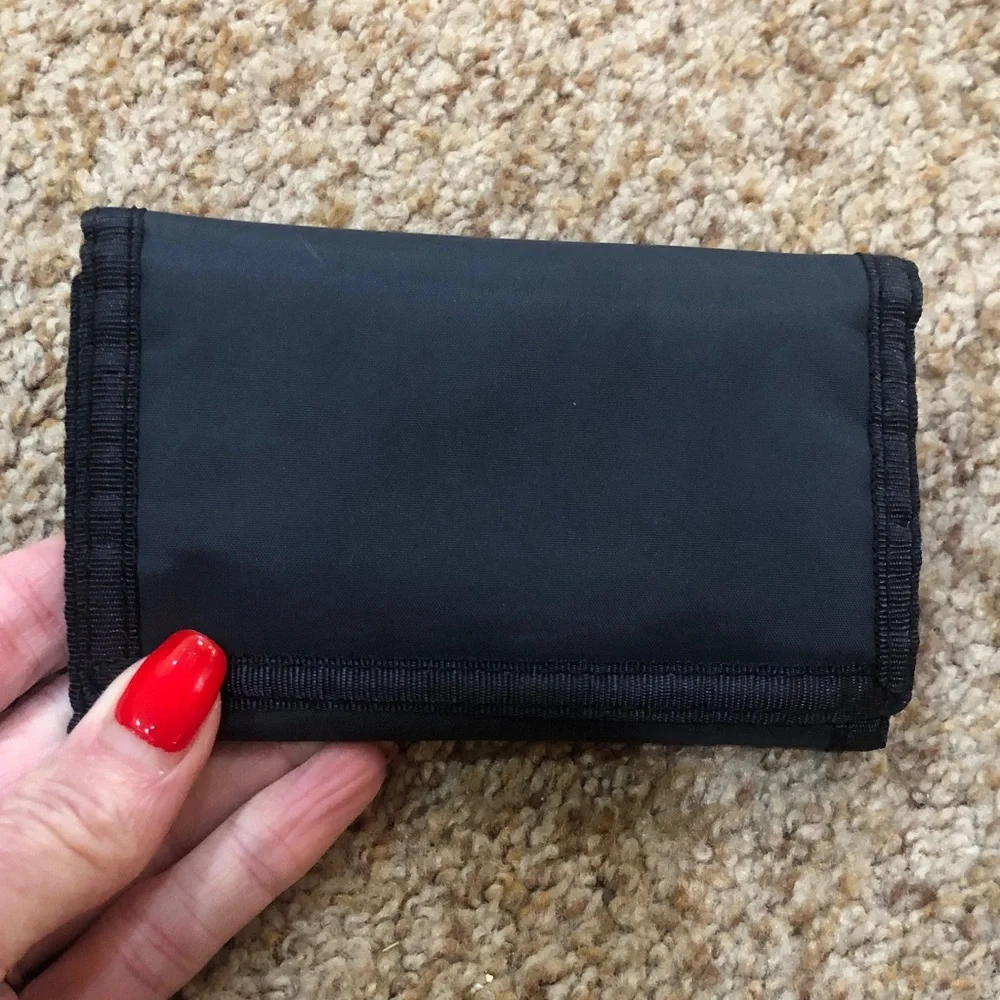 Clemson Black Wallet featuring a Clemson orange paw print design
